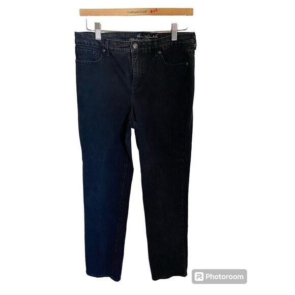Gloria Vanderbilt Black Jeans Rail Straight Sz.8 - Picture 1 of 4